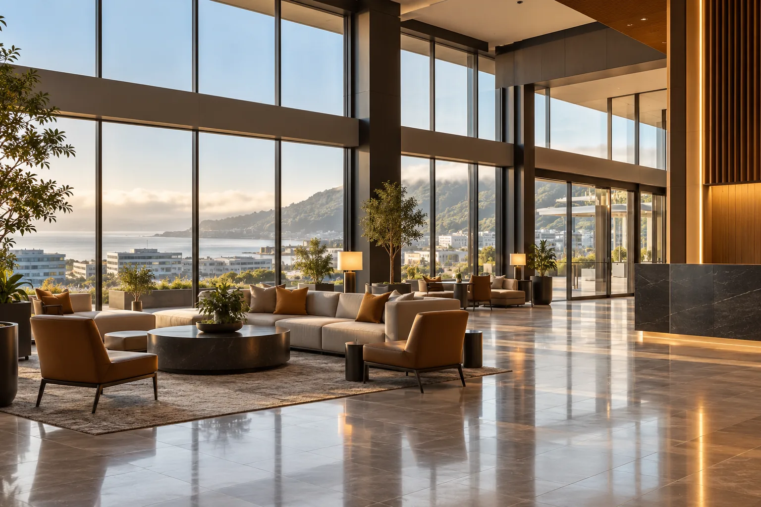 Hotel lobby in South San Francisco