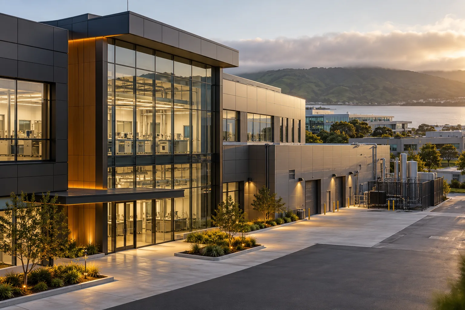 Industrial facility exterior in South San Francisco