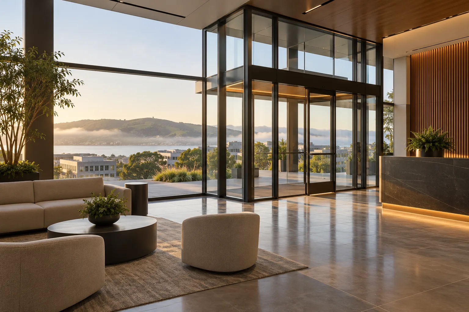 Medical office building lobby in South San Francisco