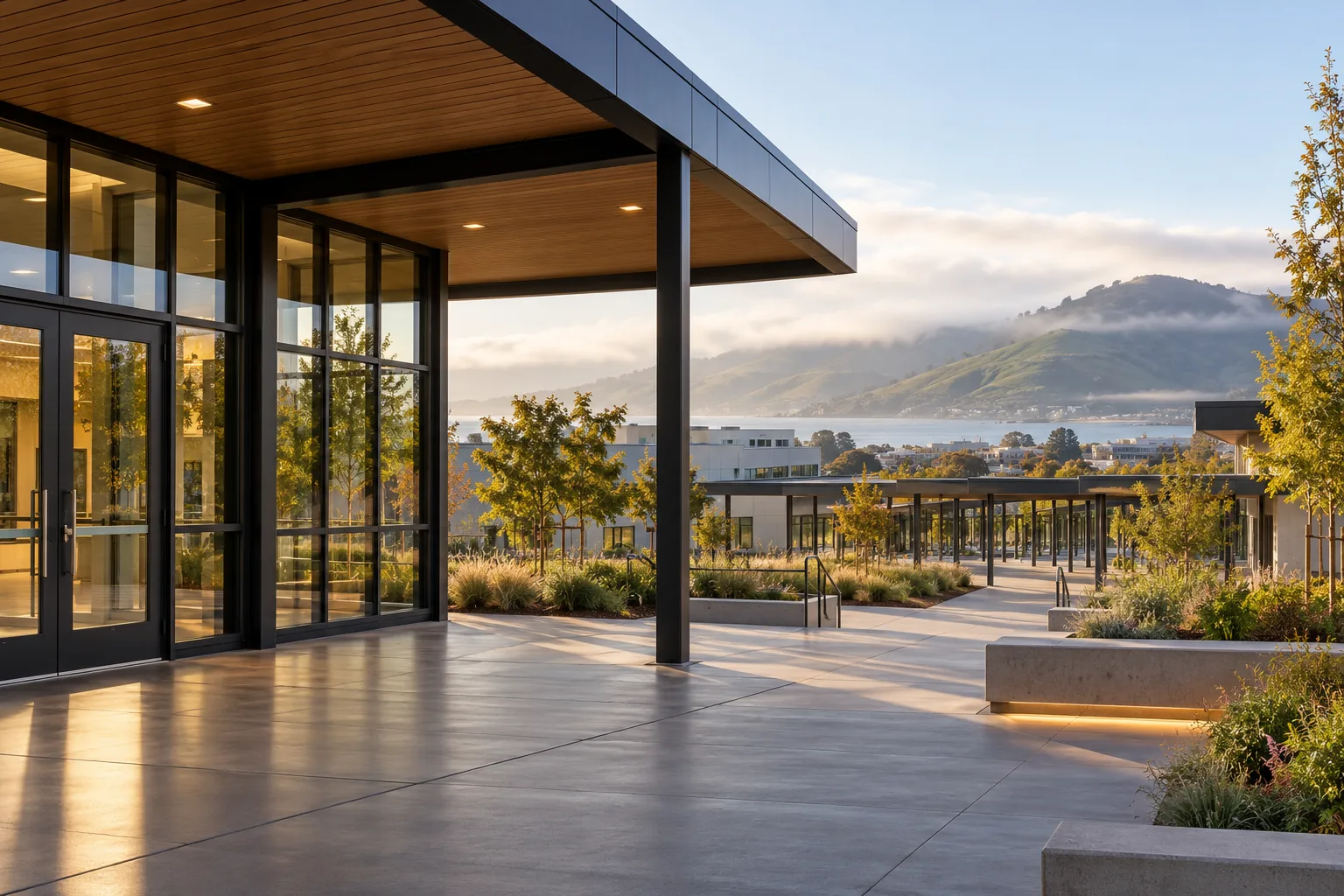 School campus entrance in South San Francisco
